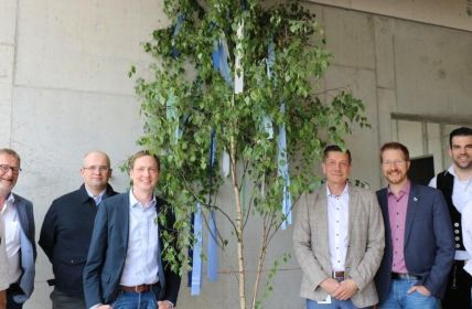 Rohbau in Gerabronn abgeschlossen, Richtfest im Mai 2025 (Foto: Bürkert Fluid Control Systems)