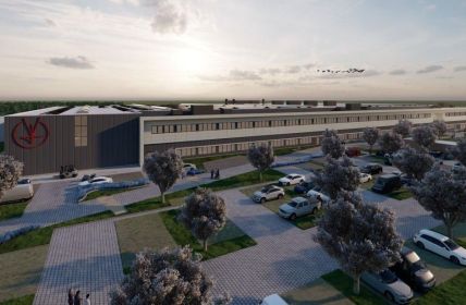 Baubeginn neuen VEDDER-Firmensitz vereint Produktion, Büros und Sozialflächen (Foto: GOLDBECK GmbH)