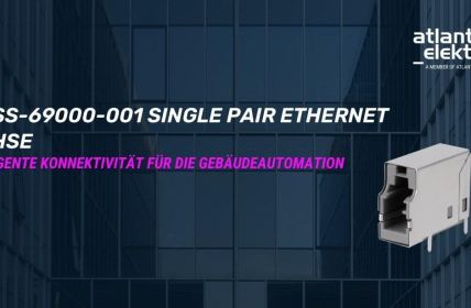 Modularer shielded SS-69000-001 Jack vereint SPE und PoDL-Stromversorgung (Foto: JHE Atlantik Elektronik 2025)
