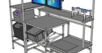 Modular ergonomische Arbeitsplatzsysteme passen sich dynamischen Industrieprozessen flexibel (Foto: NeoLog GmbH)