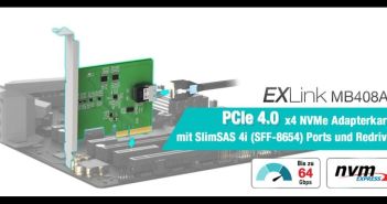 Zuverlässige EXLink MB408A4 Adapterkarte mit PCIe Gen4 x4 (Foto: Cremax Europe GmbH)
